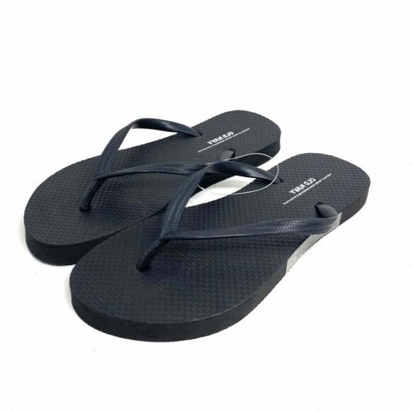 Old Navy Flip Flop Sandals Summer for 737433-00-1 Rubber Black Woman - Picture 2 of 6